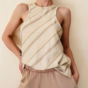 Free People Sidelines Striped Knit Tank Size Medium